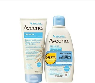 Aveeno Promo Pack: Aveeno Dermexa Emollient Body Wash 300ml + Aveeno Dermexa Emollient Body Cream 200ml
