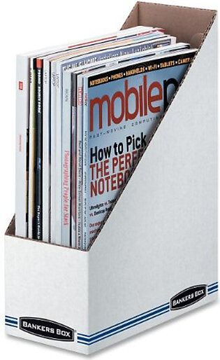 Bankers Box Stor/file Magazine Files - Letter - White, Blue - Fiberboard - 1 Pack (FEL00723)