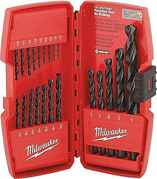 Milwaukee Electric Tools 48-89-2801 Milwaukee Thunderbolt Black Oxide Jobber Length 21-piece Drill Bit Set In Case