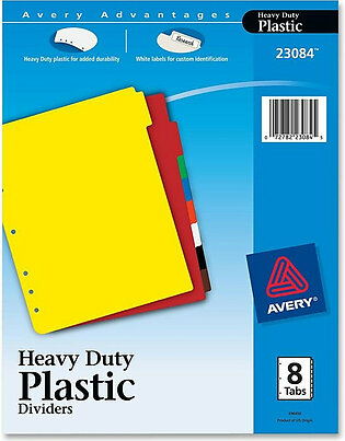 Avery Plastic Tab Divider - Blank - 8.50" X 11" - Multicolor Divider - Multicolor Tab (AVE23084)