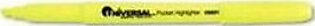 Universal Office Products 08851 Pocket Clip Highlighter, Chisel Tip, Fluorescent Yellow Ink, 1 Dozen