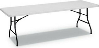Alera ALEPT9630G Rectangular Plastic Folding Table, 96w X 30d X 29 1/4h, Gray