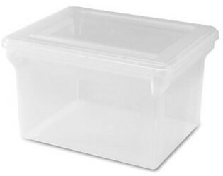 Lorell Letter/legal Plastic File Box - Stackable - 10.8" Height X 14.2" Width X 18" Depth External Dimensions - Plastic - Clear - File (LLR68925)