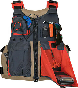 Absolute Outdoor 1217706417 Kayak Fishing Paddle Vest Adult Tan 12170070600417