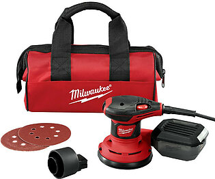 Milwaukee Electric Tools 6034-21 Milwaukee 5 In. Corded Random Orbit Palm Sander [7,000-12,000 Opm] W/ Bag Kit