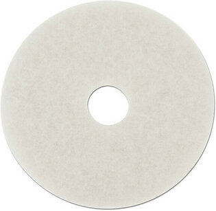 Boardwalk 4018WHI Standard 18-inch Diameter Polishing Floor Pads, White, 5/carton