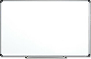 Bi-silque Platinum Plus Dry Erase Board - 96" Width X 48" Height - White Porcelain Surface - Silver Aluminum Frame - Film - Mount - 1 Each (cr1501170mv)