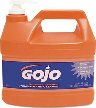 Gojo Natural Orange Hand Cleaner - Citrus Scent - Push Pump Dispenser - Orange, Pack of 4 (95504)