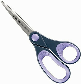 Westcott Titanium Nonstick Scissors - 8" Overall Length - Pointed - Straight-left/right - Plastic - Purple (ACM14910)