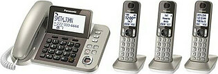 Panasonic Kx-tgf353n Dect 6.0 Cordless Phone - Black, Silver - Corded/cordless - 1 X Phone Line - 3 X Handset - Speakerphone (kx-tgf353n)