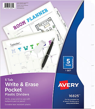 Avery® Write/Erase Plastic Dividers (ave-16825)
