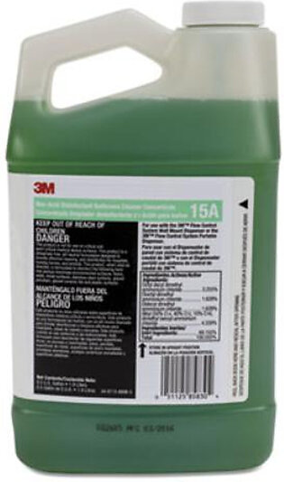 3m 15A Non-acid Disinfectant Bathroom Cleaner Concentrate, 0.5 Gal Bottle, 4/carton