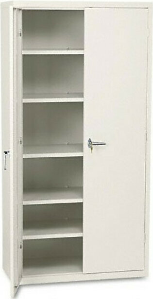 Hon Steel Storage Cabinet - 36" X 18.3" X 71.3" - Steel - 5 X Shelf[ves] - Security Lock, Leveling Glide - Putty (SC1872L)