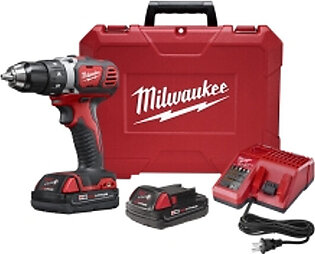 Milwaukee Electric Tools 2606-22CT Milwaukee M18 Compact 1/2 In. Drill Driver W/ [2] Batteries Kit