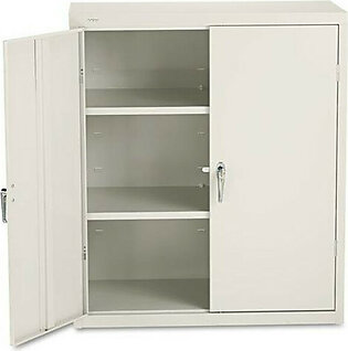 Hon Steel Storage Cabinet - 36" X 18.3" X 41.3" - Steel - 2 X Shelf[ves] - Security Lock, Leveling Glide - Putty (SC1842L)