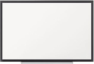 Quartet Black Frame Standard Whiteboard - 24" Width X 36" Height - White Melamine Surface - Black Aluminum Frame - Film - Wall Mount - 1 Each (s533b)