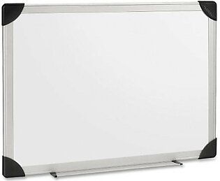 Lorell Aluminum Frame Dry Erase Board - 24" Width X 18" Height - White Styrene Surface - Frame - Film - 1 Each (LLR55650)
