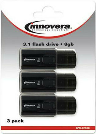 Innovera 82308 Usb 3.0 Flash Drive, 8 Gb, 3/pack