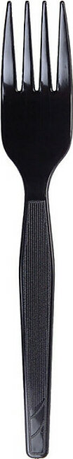 Dixie Medium Weight Black Plastic Utensils - 1 Piece[s] - 1000/carton - 1 X Fork - Plastic, Polystyrene - Black (fm507ct)