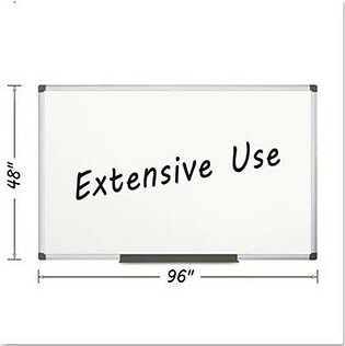 Bi-Silque Visual Communication CR1501170MV Porcelain Value Dry Erase Board, 48 X 96, White, Aluminum Frame