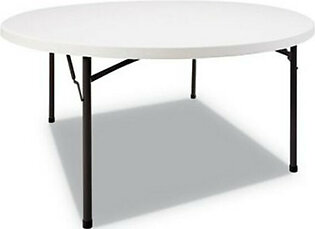 Alera ALEPT60RW Round Plastic Folding Table, 60 Dia X 29 1/4h, White