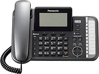 Panasonic Link2cell Kx-tg9581b Dect 6.0 Cordless Phone - Black - Corded/cordless - 2 X Phone Line - 1 X Handset - Answering Machine - Caller Id (kx-tg9581b)