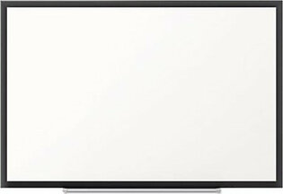 Quartet Black Frame Standard Whiteboard - 48" Width X 36" Height - White Melamine Surface - Black Aluminum Frame - Film - Wall Mount - 1 Each (s534b)