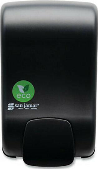 San Jamar SF900REBK Ecologic Rely Manual Foam Soap And Sanitizer Dispenser, 900 Ml, 5,5 X 4,5 X 9.25, Black