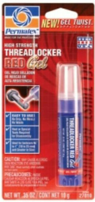 High Strength Threadlocker Red Gel, 10 Gram Gel Twist Applicator Blister Carded 27010CAN