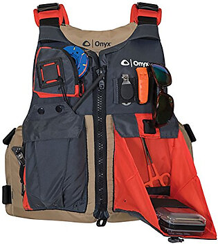 Absolute Outdoor 1217706517 Kayak Fishing Paddle Vest Xxl Tan 12170070600517