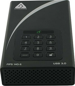 Apricorn Aegis Padlock Dt Fips Adt-3pl256f-2000 2 Tb External Hard Drive - Usb 3.0 - 7200 Rpm - 8 Mb Buffer - Desktop (adt-3pl256f-2000)