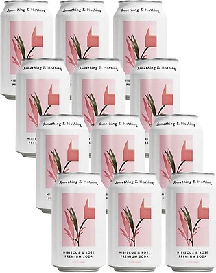 Something & Nothing Hibiscus & Rose Soda (12 cans)