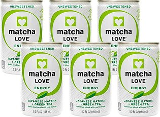 Matcha Love Unsweetened Green Tea with Matcha (6 cans)