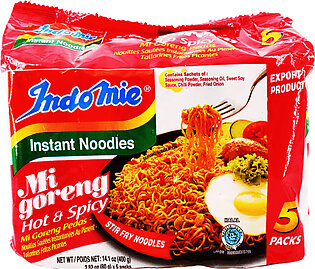 Indomie Mi Goreng Hot & Spicy Fried Noodle (5 pack)