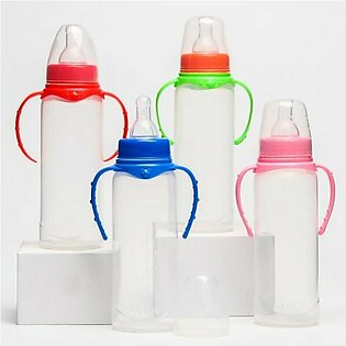 Feeding bottle 250 ml Cylinder, with handles, Mix color