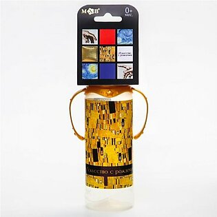 Bottle for feeding "Art from birth: Gustav Klimt" 250 ml Cylinder, with handles.