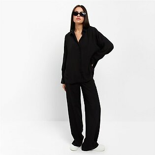 Women's costume (shirt and trousers) Mist p. 50, black