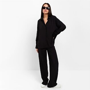 Women's costume (shirt and trousers) Mist p. 44, black