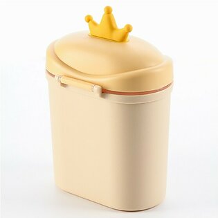 Container for storing baby food "Crown", large, yellow color