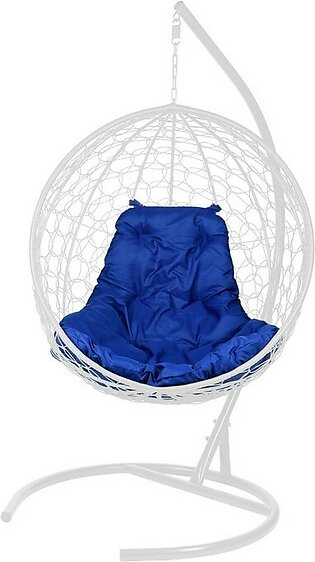 Blue pillow for single suspended chair
