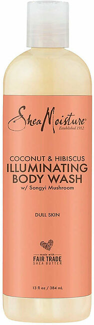 Shea Moisture Coconut n Hibiscus  Illuminating Body Wash 13oz