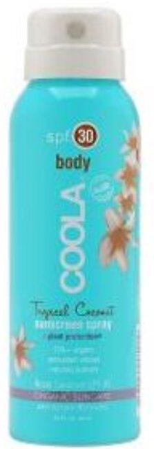 COOLA Travel size Classic Body Organic Sunscreen Spray SPF 30 - Tropical Coconut 88ml/3oz