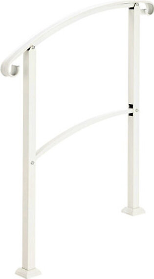 Outdoor 3-Step Adjustable Wrought Iron Handrail