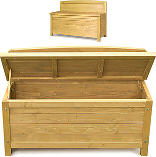 Wood 16.5-Gallon Storage Bench