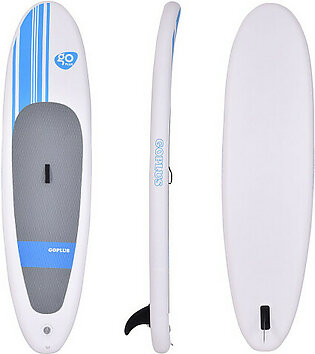White and Blue 10' Inflatable Stand-up Paddleboard