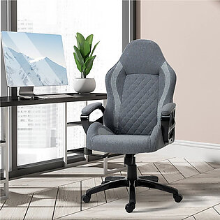 Ergonomic High Back Office Chair with Padded Armrests & Swivel Wheels