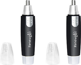 Professional Battery Operated Nose and Ear Hair Trimmer (2-Pack)
