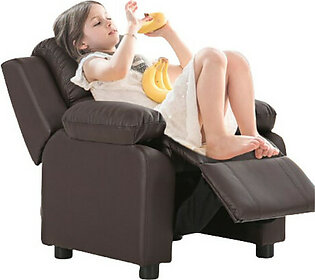 Deluxe Padded Kids Sofa Recliner with Storage Arm