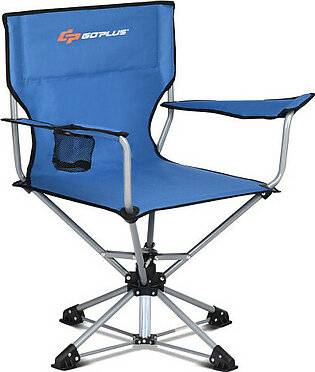 Swivel Camping Chair with Cup Holder & Carrying Bag