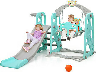 Goplus 4-in-1 Toddler Climber and Swing Set